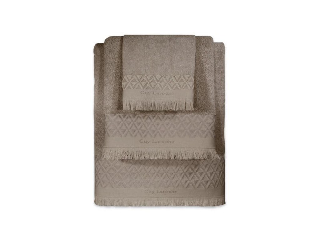 Σετ Πετσέτες Μπάνιου Βαμβακερές Guy Laroche | Γαρύφαλλο - Λευκά Είδη