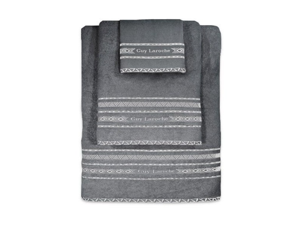 Σετ Πετσέτες Μπάνιου Βαμβακερές Guy Laroche | Γαρύφαλλο - Λευκά Είδη