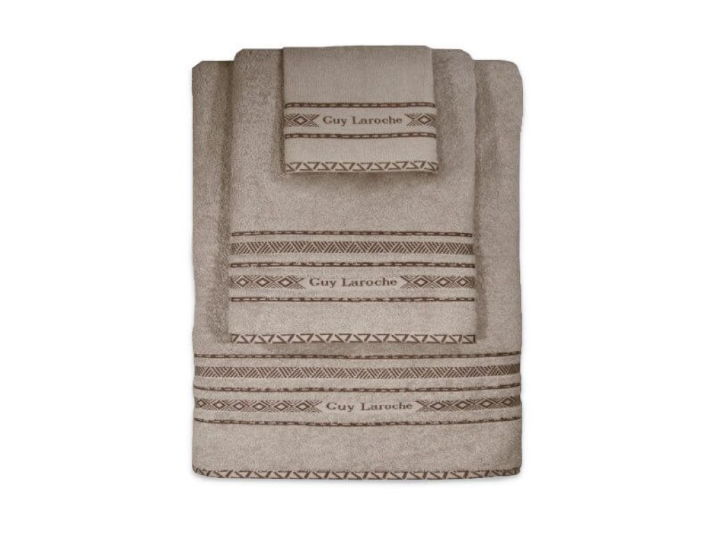 Σετ Πετσέτες Μπάνιου Βαμβακερές Guy Laroche | Γαρύφαλλο - Λευκά Είδη
