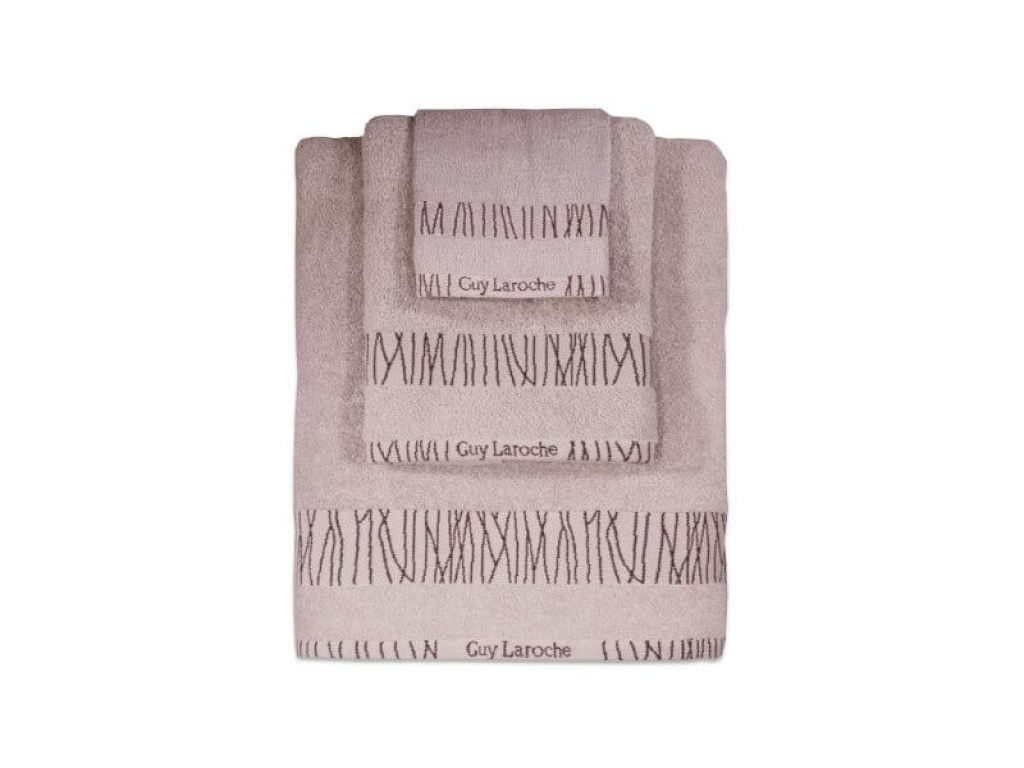 Σετ Πετσέτες Μπάνιου Βαμβακερές Guy Laroche | Γαρύφαλλο - Λευκά Είδη