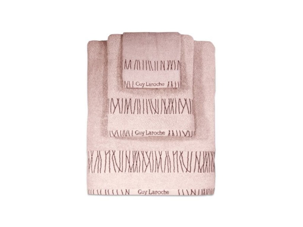 Σετ Πετσέτες Μπάνιου Βαμβακερές Guy Laroche | Γαρύφαλλο - Λευκά Είδη