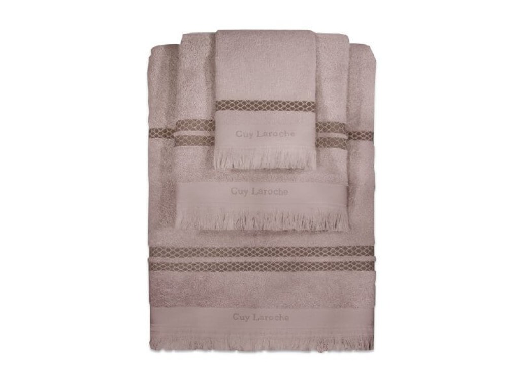 Σετ Πετσέτες Μπάνιου Βαμβακερές Guy Laroche | Γαρύφαλλο - Λευκά Είδη