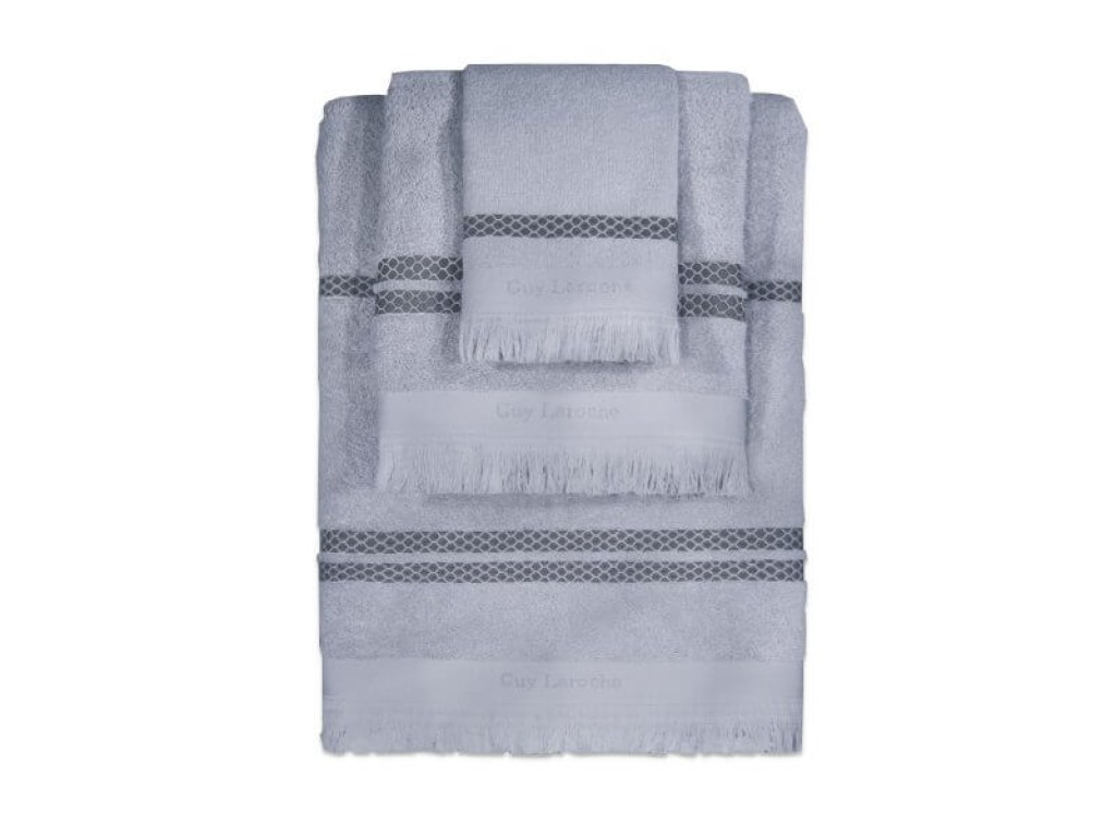Σετ Πετσέτες Μπάνιου Βαμβακερές Guy Laroche | Γαρύφαλλο - Λευκά Είδη