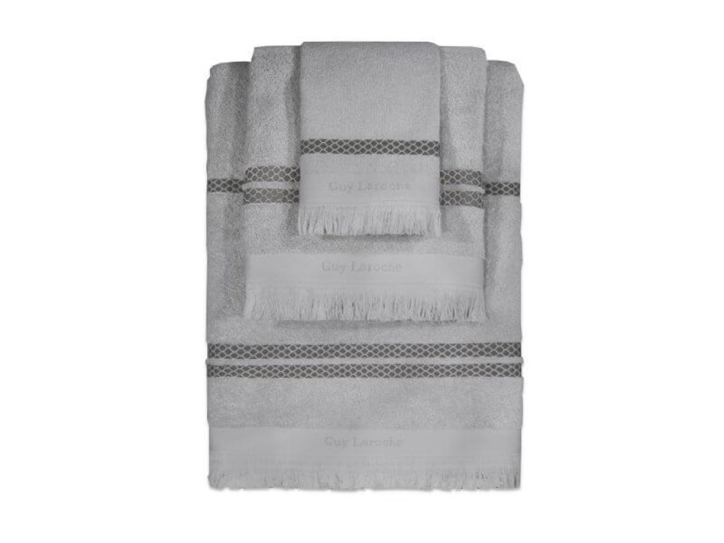 Σετ Πετσέτες Μπάνιου Βαμβακερές Guy Laroche | Γαρύφαλλο - Λευκά Είδη