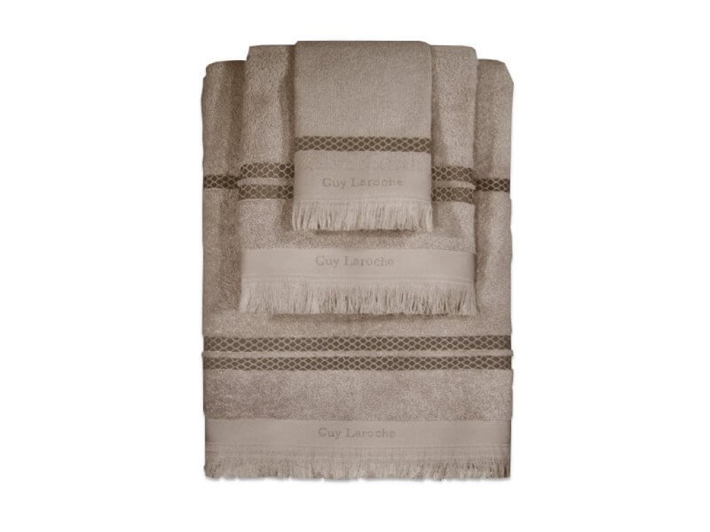 Σετ Πετσέτες Μπάνιου Βαμβακερές Guy Laroche | Γαρύφαλλο - Λευκά Είδη