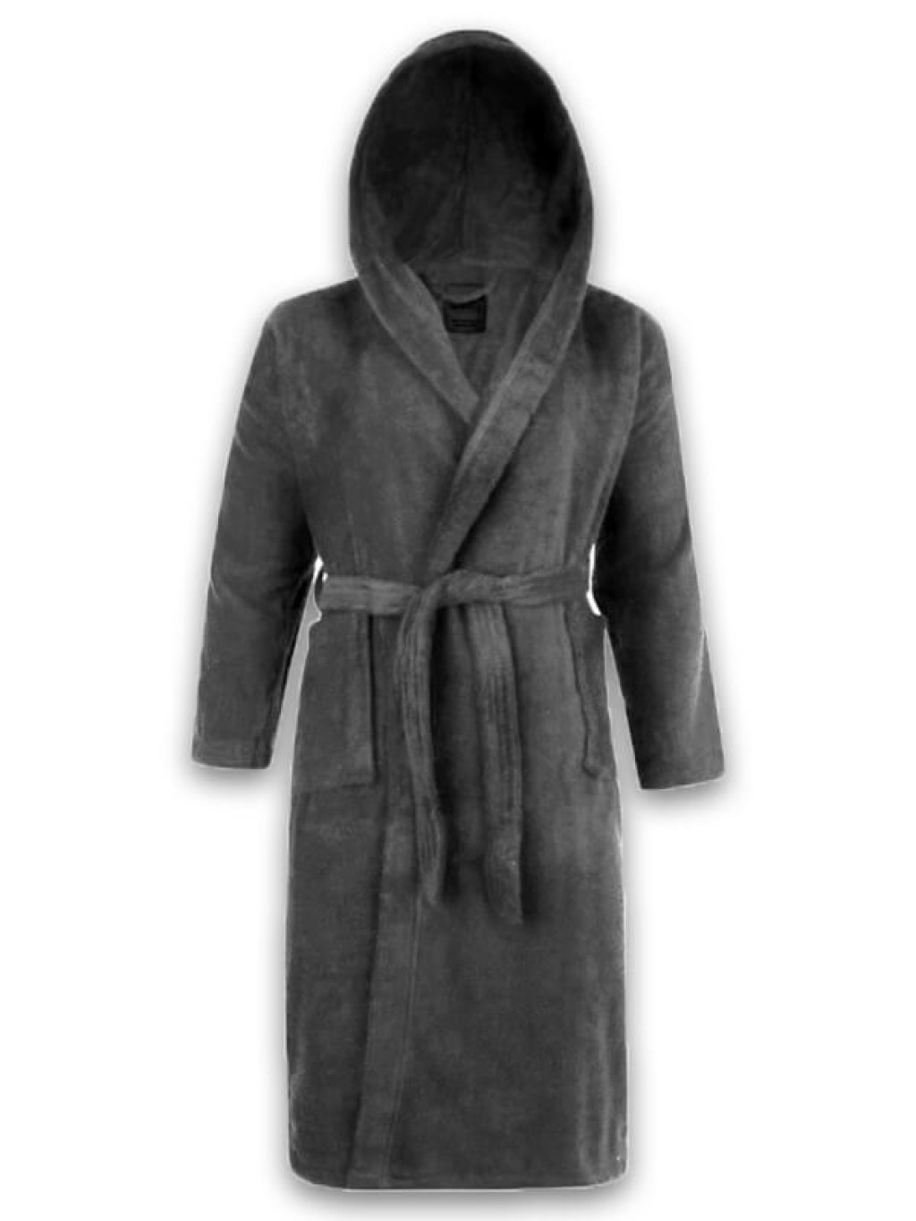 Μπουρνούζι Ενηλικών Unisex Ανθρακί με Κουκούλα Βαμβακερά 420gsm Γαρύφαλλο | Γαρύφαλλο - Λευκά Είδη