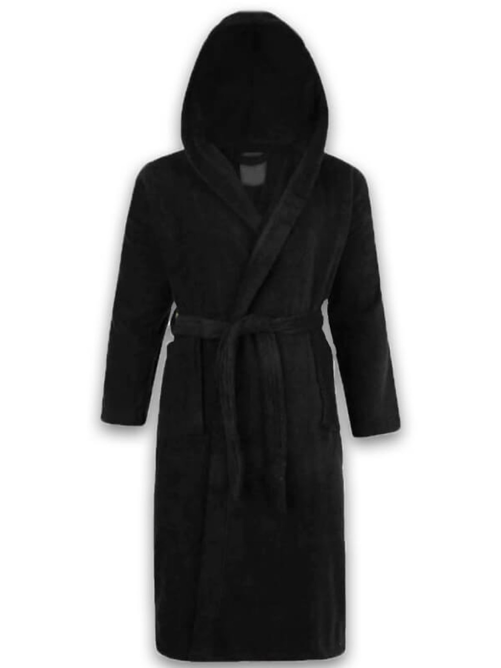 Μπουρνούζι Ενηλικών Unisex Μαύρο με Κουκούλα Βαμβακερά 420gsm Γαρύφαλλο | Γαρύφαλλο - Λευκά Είδη