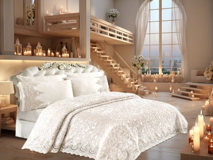 Νυφικό Σετ Κρεβατιού Υπέρδιπλο Μπεζ Αφροδίτη 6 ΤΜΧ 240x220 Γαρύφαλλο | Γαρύφαλλο - Λευκά Είδη