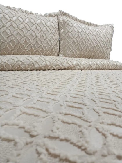 Νυφικό Σετ Κρεβατιού Υπέρδιπλο Μπεζ Oya 3 ΤΜΧ 250x260 Γαρύφαλλο | Γαρύφαλλο - Λευκά Είδη