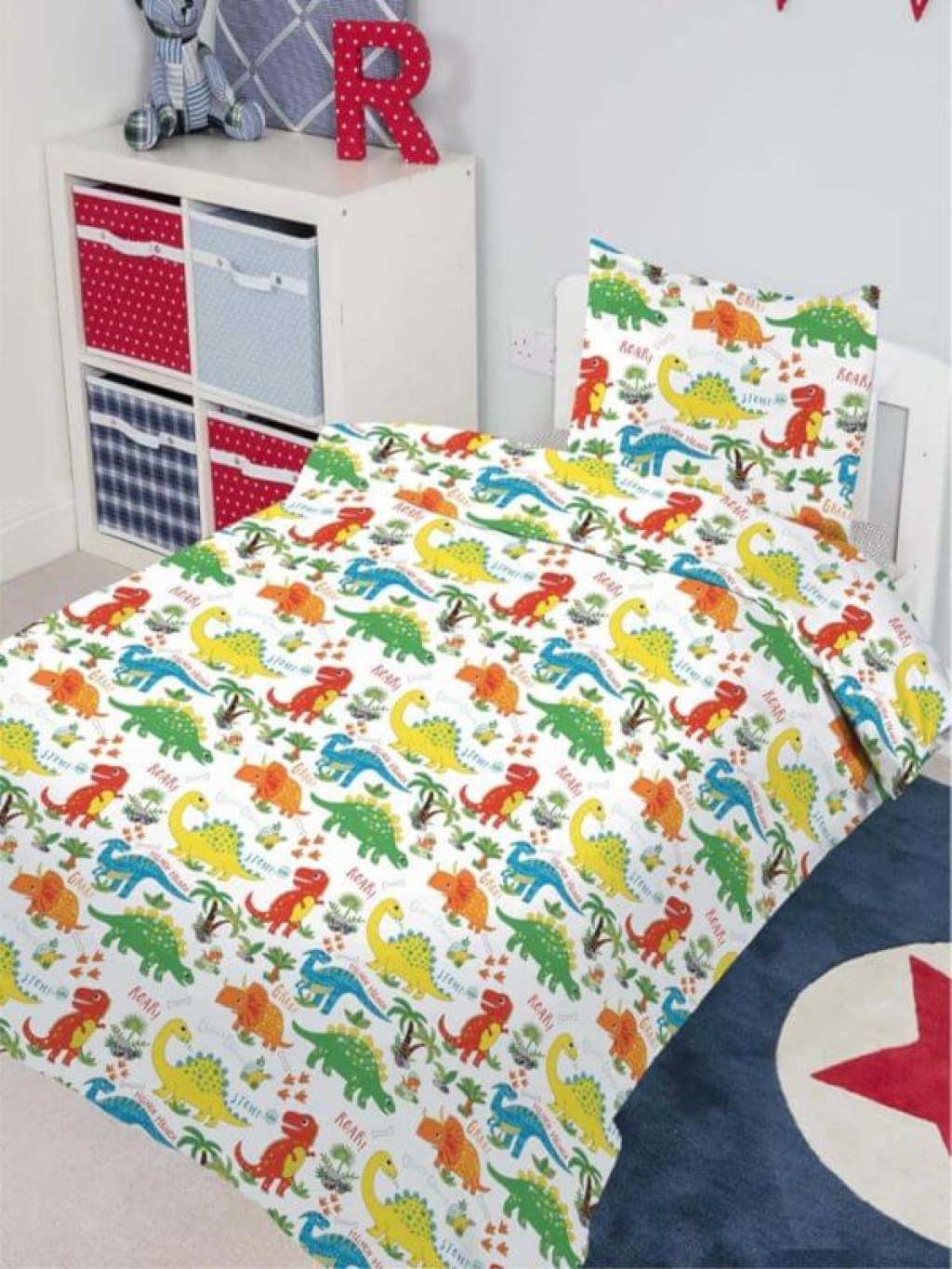 Παιδικά Σεντόνια Σετ Δεινόσαυροι Λευκά Βαμβακερά Γαρύφαλλο 160x240 | Γαρύφαλλο - Λευκά Είδη