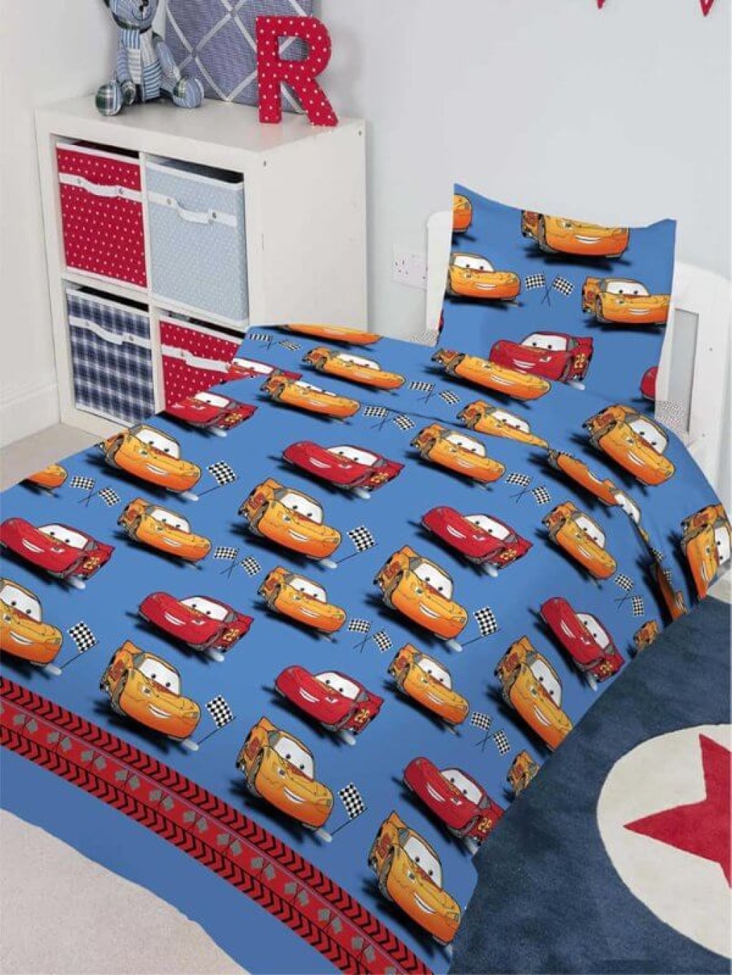 Παιδικά Σεντόνια Σετ McQueen Μπλε Βαμβακερά Γαρύφαλλο 160x240 | Γαρύφαλλο - Λευκά Είδη