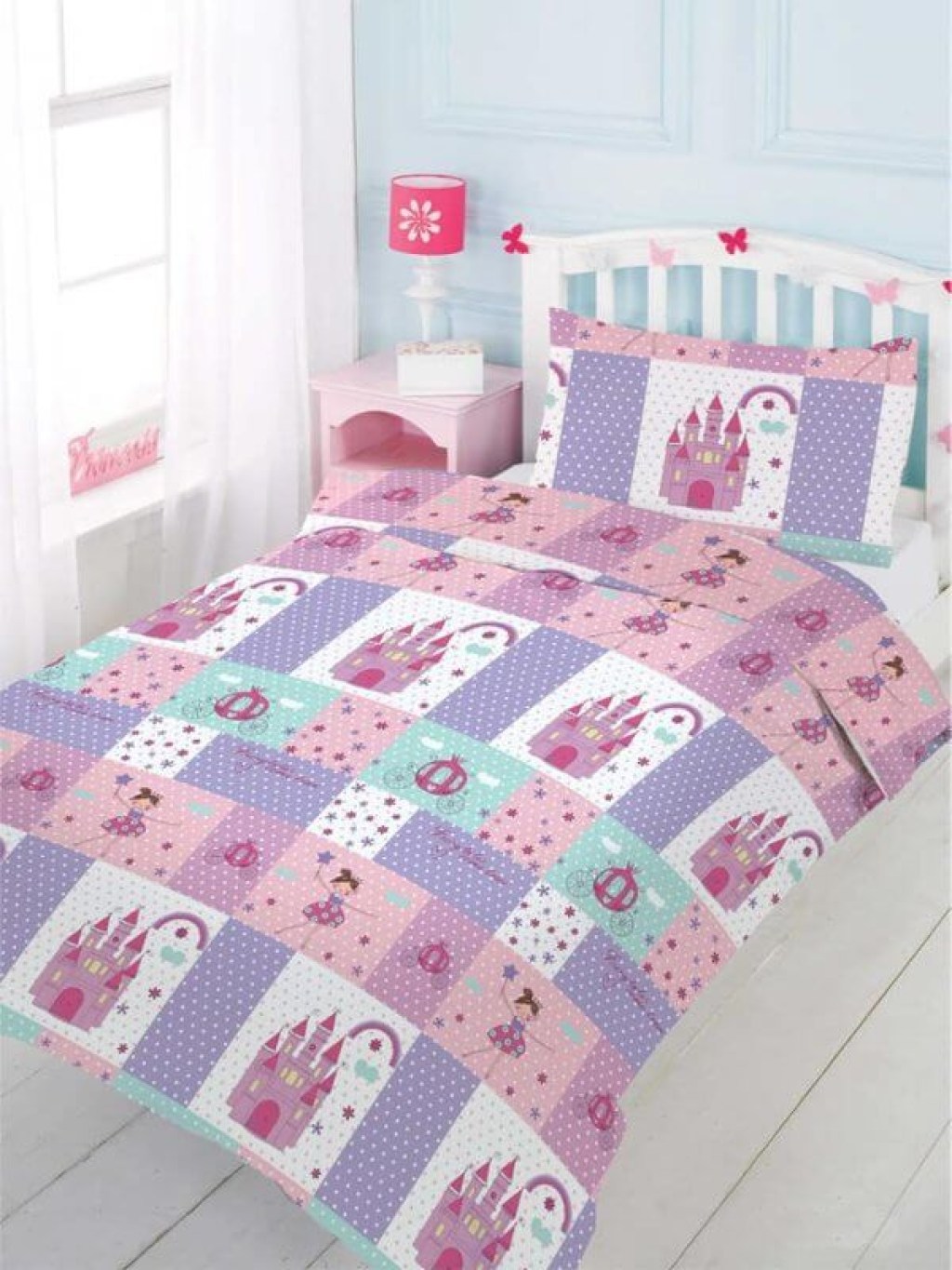 Παιδικά Σεντόνια Σετ Πριγκίπισσα Ροζ Βαμβακερά Γαρύφαλλο 160x240 | Γαρύφαλλο - Λευκά Είδη