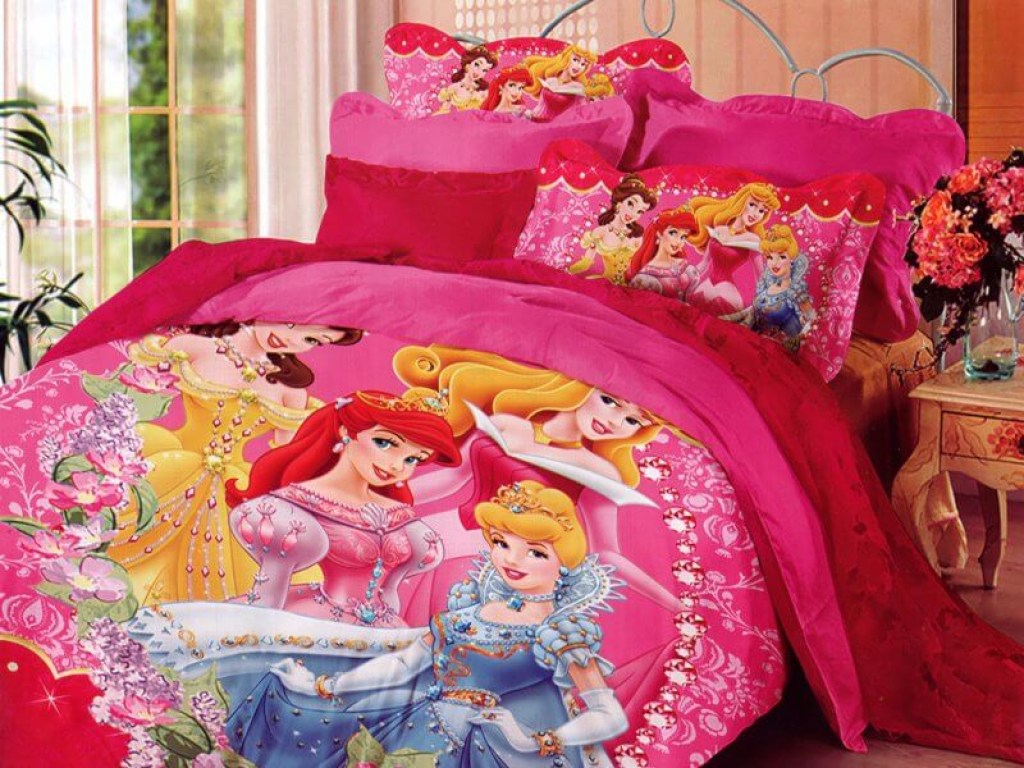 Παιδικό Κουβερλί Σετ Φούξια Microfiber Πριγκίπισσες Γαρύφαλλο 140x200 | Γαρύφαλλο - Λευκά Είδη