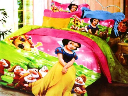 Παιδικό Κουβερλί Σετ Πολύχρωμο Microfiber Disney Χιονάτη Γαρύφαλλο 140x200 | Γαρύφαλλο - Λευκά Είδη