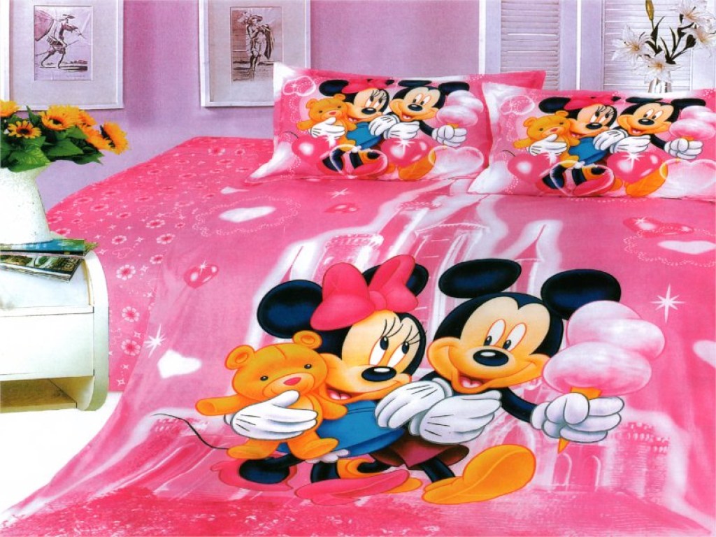 Παιδικό Κουβερλί Σετ Ροζ Microfiber Minnie Γαρύφαλλο 140x200 | Γαρύφαλλο - Λευκά Είδη