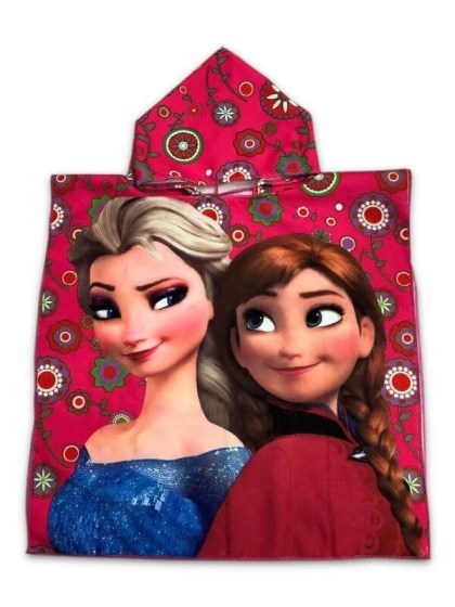 Παιδικό Πόντσο Θαλάσσης Frozen Βαμβακερό Κόκκινο Γαρύφαλλο 60x120 | Γαρύφαλλο - Λευκά Εϊδη