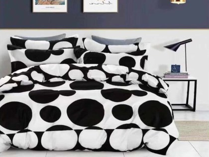 Πάπλωμα Ασπρόμαυρο Πουά Microfiber 2166 Γαρύφαλλο | Γαρύφαλλο - Λευκά Είδη