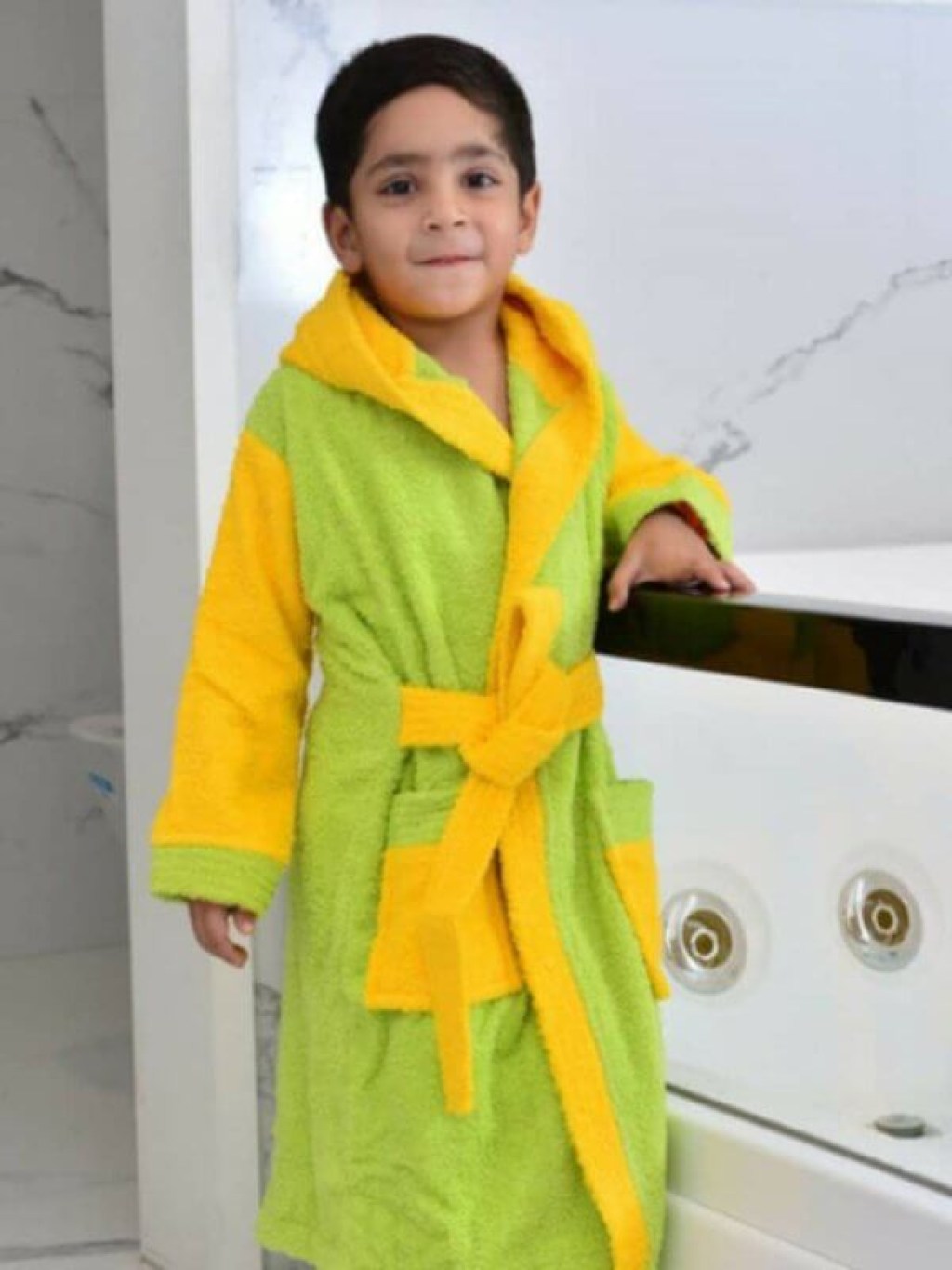 Παιδικό Μπουρνούζι Βαμβακερό Γαρύφαλλο | Γαρύφαλλο - Λευκά Είδη