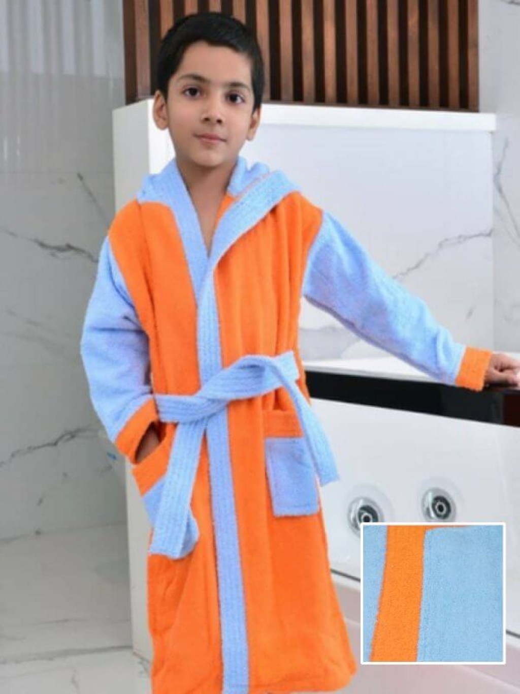 Παιδικό Μπουρνούζι Βαμβακερό Γαρύφαλλο | Γαρύφαλλο - Λευκά Είδη