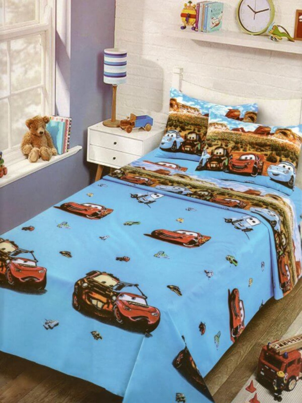 Σετ Παιδικά Σεντόνια Μονά Σιέλ Βαμβακερά McQueen Γαρύφαλλο 160x260 | Γαρύφαλλο - Λευκά Είδη