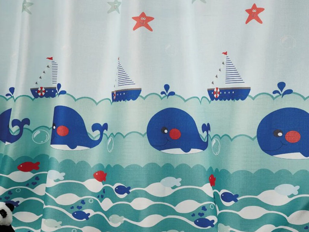 Παιδική Κουρτίνα Χοντρή Με Τρέσα Ο Βυθός Γαρύφαλλο 260x280 | Γαρύφαλλο - Λευκά Είδη