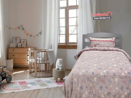 Παιδική Κουβέρτα Μονή Φωσφοριζέ Fleece Heart Γαρύφαλλο 160x220 | Γαρύφαλλο - Λευκά Είδη