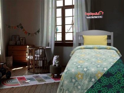 Παιδική Κουβέρτα Μονή Φωσφοριζέ Fleece Stars Γαρύφαλλο 160x220 | Γαρύφαλλο - Λευκά Είδη