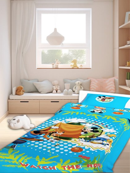 Παιδική Παπλωματοθήκη Σετ Disney Mickey's Camp Out Βαμβακερά Γαρύφαλλο 165x260 | Γαρύφαλλο - Λευκά Είδη