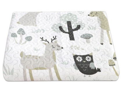 Παιδικό Κουβερλί Άσπρο Little Animals Γαρύφαλλο 160x240 | Γαρύφαλλο - Λευκά Είδη