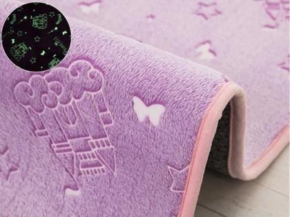 Παιδικό Χαλί Φωσοριζέ Λιλά Princess Γαρύφαλλο 110x170 | Γαρύφαλλο - Λευκά Είδη