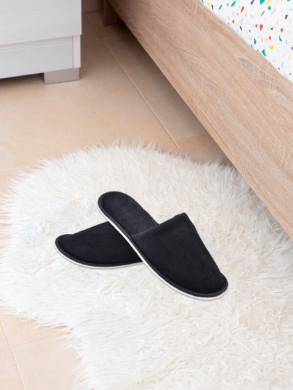 Παντόφλες Ξενοδοχείου Σετ Velvet Black Γαρύφαλλο | Γαρύφαλλο - Λευκά Είδη