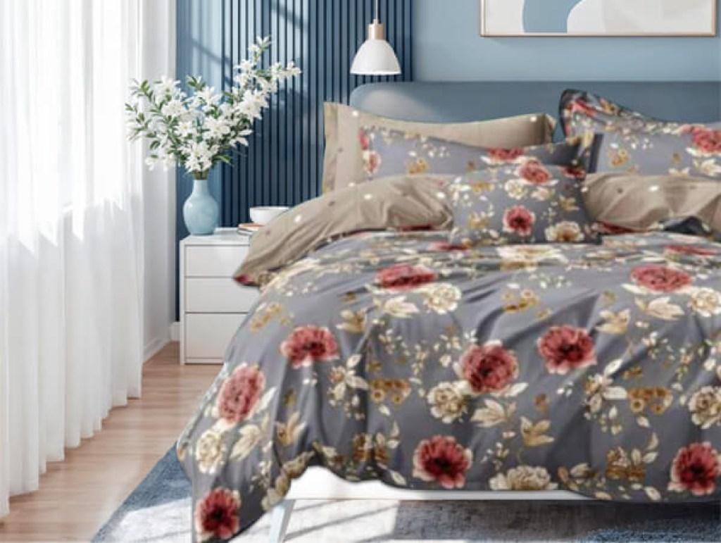 Πάπλωμα Υπέρδιπλο Εμπριμέ Flower Microfiber Γαρύφαλλο 220x240 | Γαρύφαλλο - Λευκά Είδη
