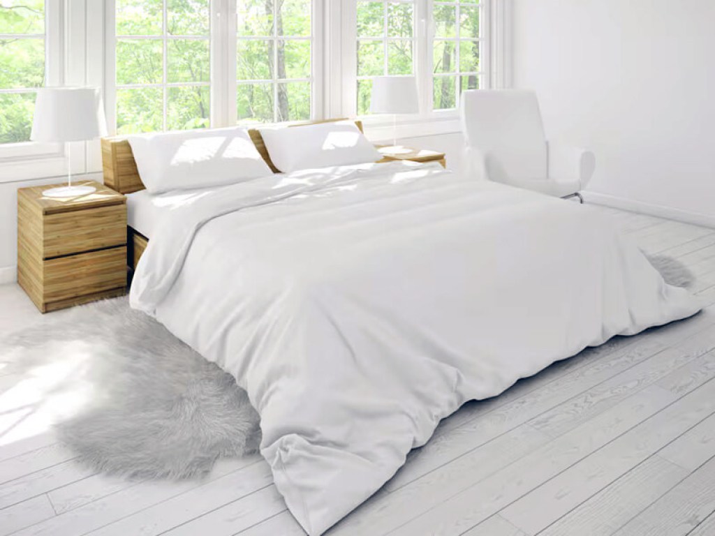 Παπλωματοθήκη Διπλή Ξενοδοχείου 50% Βαμβακερό 160 κλωστών Γαρύφαλλο 225x250 | Γαρύφαλλο - λευκά Είδη