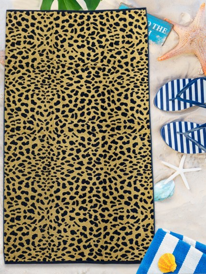 Πετσέτα Θαλάσσης Βαμβακερή Animal Print 450gsm Γαρύφαλλο 100x170 | Γαρύφαλλο - Λευκά Είδη