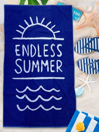Πετσέτα Θαλάσσης Βαμβακερή Μπλε Endless Summer 450gsm Γαρύφαλλο 90x170 | Γαρύφαλλο - Λευκά Είδη