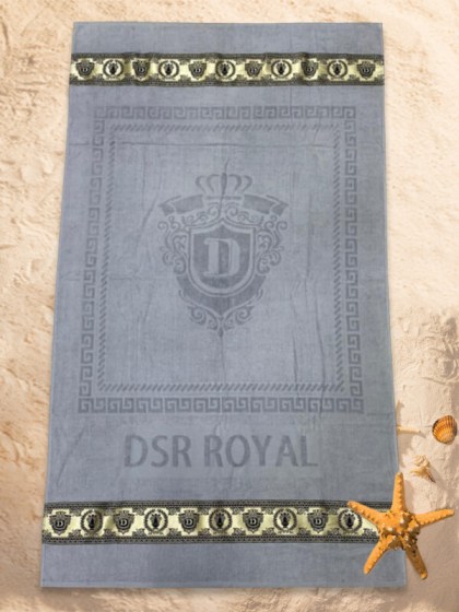 Πετσέτα Θαλάσσης Βαμβακερή Grey DSR Royal 450gsm Γαρύφαλλο 100x170 | Γαρύφαλλο - Λευκά Είδη