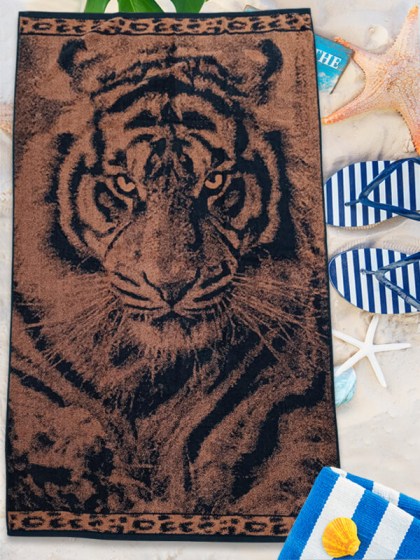Πετσέτα Θαλάσσης Βαμβακερή Tiger 450gsm Γαρύφαλλο 90x170  | Γαρύφαλλο - Λευκά Είδη