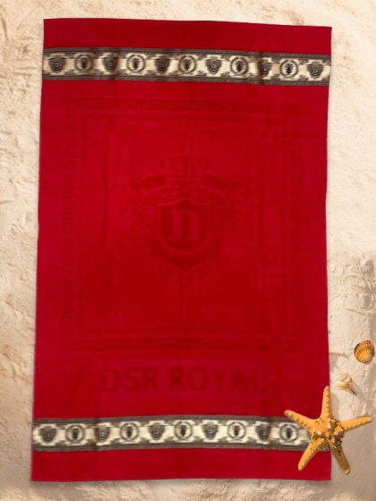 Πετσέτα Θαλάσσης Βαμβακερή Red DSR Royal 450gsm Γαρύφαλλο 100x170 | Γαρύφαλλο - Λευκά Είδη