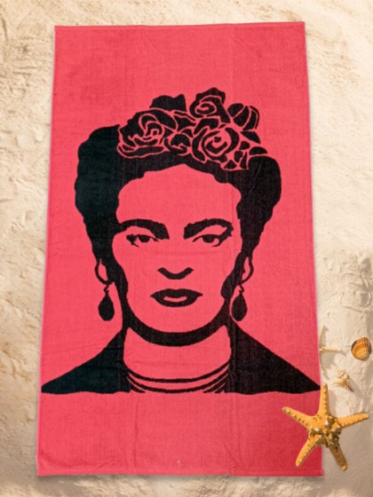 Πετσέτα Θαλάσσης Βαμβακερή Κόκκινο The Woman 450gsm Γαρύφαλλο 90x170 | Γαρύφαλλο - Λευκά Είδη