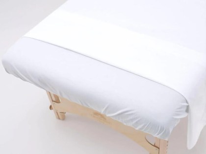 Σεντόνι Μασάζ Λευκό 50% Βαμβακερό 144 κλωστών Γαρύφαλλο 120x270 | Γαρύφαλλο - λευκά Είδη