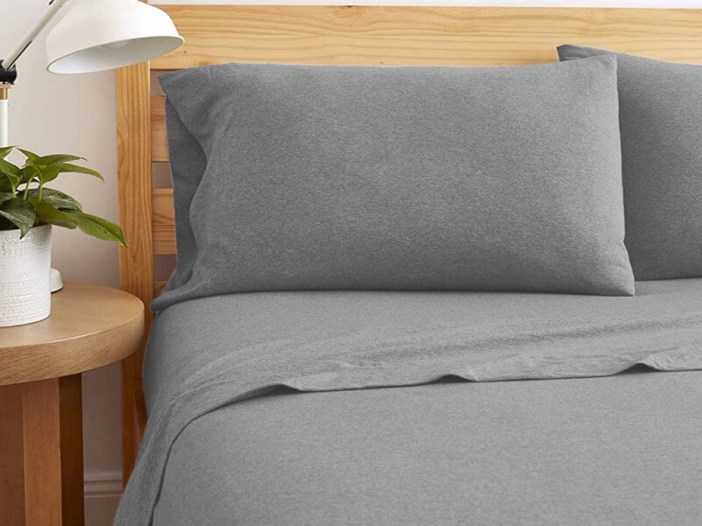 Σεντόνι με Λάστιχο Jersey Γκρι Βαμβακερό Μακό Γαρύφαλλο 100-180x200+30cm | Γαρύφαλλο - Λευκά Είδη