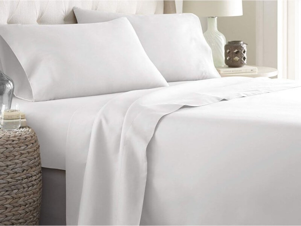 Σεντόνια Ξενοδοχείου Σετ Βαμβακοσατέν 250 κλωστών Γαρύφαλλο | Γαρύφαλλο - λευκά Είδη