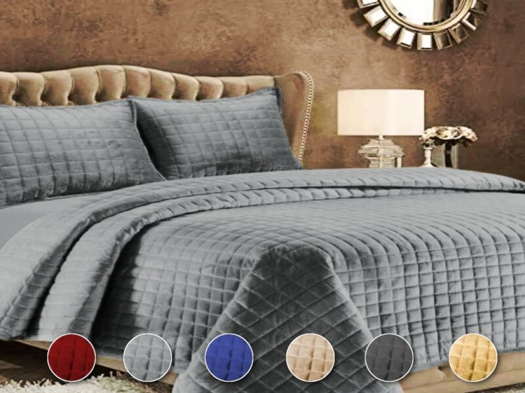 Κουβερλί Σετ Μονόχρωμα Square Γαρύφαλλο 220x240 | Γαρύφαλλο - Λευκά Είδη