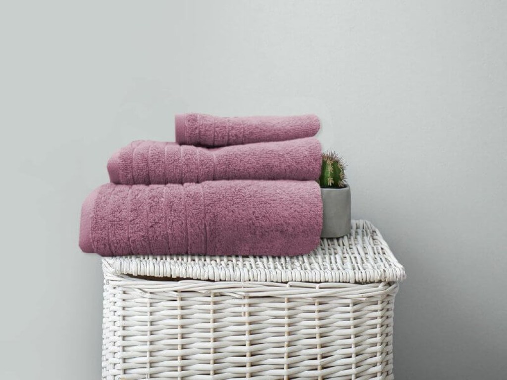 Σετ Πετσέτες Μπάνιου Αμέθυστος 100% Βαμβακερές 600gsm OneColor Γαρύφαλλο 3 Τεμάχια | Γαρύφαλλο - Λευκά Είδη