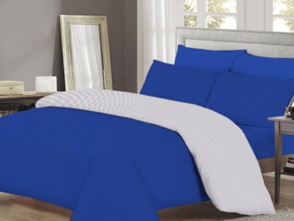 Σετ Σεντόνια Royal Blue Πουά-Ριγέ Γαρύφαλλο | Γαρύφαλλο - Λευκά Είδη