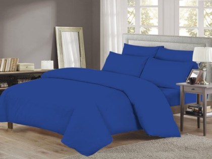 Σετ Σεντόνια Royal Blue Βαμβακερά One Color Γαρύφαλλο | Γαρύφαλλο - Λευκά Είδη