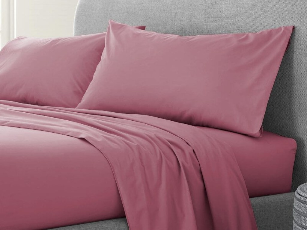 Σετ Σεντόνια Μονά Σάπιο Μήλο 100% Βαμβακερά Reactive One Color Γαρύφαλλο 160x260 | Γαρύφαλλο - Λευκά Είδη