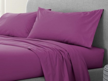 Σετ Σεντόνια Μωβ 100% Βαμβακερά Reactive One Color Γαρύφαλλο | Γαρύφαλλο - Λευκά Είδη