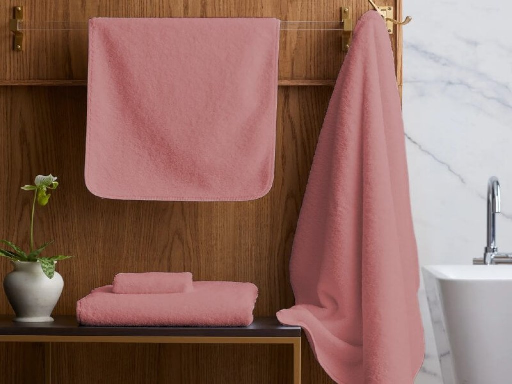 Σετ Πετσέτες Μπάνιου Πενιέ Αμέθυστος 100% Βαμβακερές 420gr/m² Γαρύφαλλο 3 Τεμάχια | Γαρύφαλλο - Λευκά Είδη