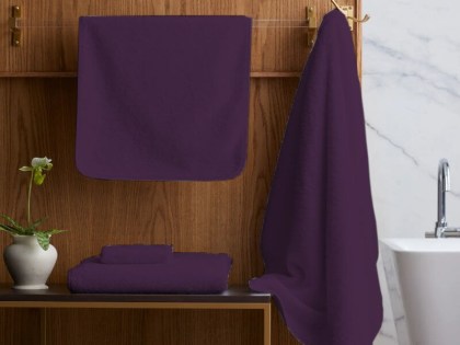 Σετ Πετσέτες Μπάνιου Πενιέ Μωβ 100% Βαμβακερές 420gr/m² Γαρύφαλλο 3 Τεμάχια | Γαρύφαλλο - Λευκά Είδη